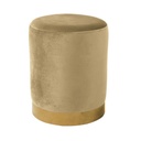 Bársony ülőke, arany talppal, világosbarna - COMETE