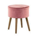 Bársony ülőke tárolóval, rózsaszín - TORTUE