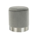 Bársony ülőke, tárolóhellyel, ezüst talppal, szürke - METEORE