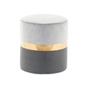 Bársony ülőke, világosszürke-sötétszürke - DUO