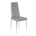 Bársonyszövet étkezőszék, szürke - MILAN