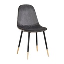 Bársonyszövet étkezőszék, szürke - VENISE