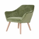 Bársonyszövet fotel, olívazöld - RAIE