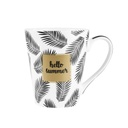 Bögre 420 ml, fekete-fehér hosszú pálmás - BAKER