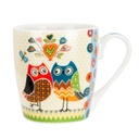 Bögre bagoly mintával sárga pöttyös 2 dl - LOVIN´OWLS