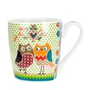 Bögre bagoly mintával zöld pöttyös 2 dl - LOVIN´OWLS