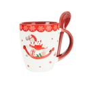 Bögre kanállal hintaló mintával, 300 ml - XMAS TIME