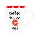 Bögre piros belsővel 2 dl - COFFEE TEA OR ME