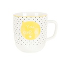 Bögre sárga feirattal - STAY POSITIVE