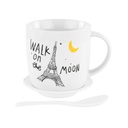 Bögre tányérral és kanállal, Eiffel torony- PARIS