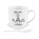 Bögre tányérral és kanállal, happiness - PARIS