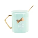 Bögre tetővel és kanállal, mentazöld - RUBAN