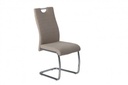 Buklé szövet étkezőszék króm vázzal, sötét bézs - BERGAME