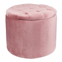 Chesterfield tárolós bársony ülőke, púderrózsaszín - POMPADOUR