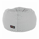 Cikk-cakk mintás babzsák, szürke-fehér - GLOUTON