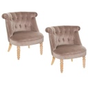 Chesterfield fotel szett, 2 db, bézs - MILORD