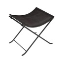 Bőr ülőke, X lábbal, fekete - ALMATI