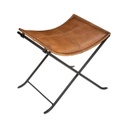 Bőr ülőke, X lábbal, világosbarna - ALMATI