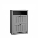 Cipősszekrény, 2 rekesszel, szürke - PROVENCE CHARME