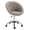 Chesterfield kerek irodai fotel, bézs - MANEGE