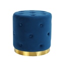 Chesterfield bársony ülőke, királykék - GALANTE