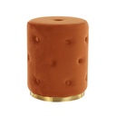 Chesterfield bársony ülőke, narancssárga - ALICE