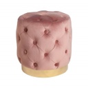 Chesterfield bársony ülőke, púderrózsaszín - TOUR D'ARGENT