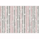 Csíkos mintás szőnyeg, 67x120 cm, szürke-rózsaszín - PRAIRIE
