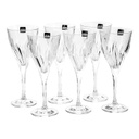 Csavart talpas kristály pohár szett, 6 db, 170 ml, átlátszó - TCHIN TCHIN