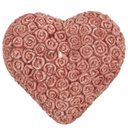 Díszgyertya bézs szív, rózsa illattal 9 cm - VALENTIN