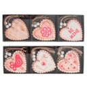 Dekoráció szett, 9db-os, szív - HEART