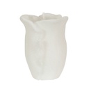 Díszgyertya fehér rózsa, rózsa illattal és színjátszó világítással 11 cm - ROSE