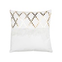 Díszpárna tollakkal, fehér - FOXTROT