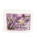 Díszgyertya ovális, provance-i felirattal, levendula illatal, fehér - PROVENCE
