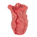 Díszgyertya piros rózsa, rózsa illattal 11 cm - ROSE