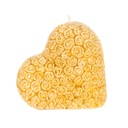 Díszgyertya szív rózsa mintával virág illattal, karamel - VALENTIN