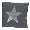 Díszpárna ezüst csillag mintával - STARLIGHT