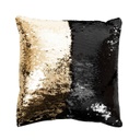 Díszpárna flitteres, fekete-arany - SEQUIN NOIR