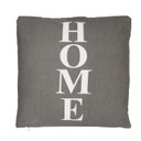 Díszpárna szürke HOME felirattal és csillaggal - HOME