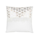 Díszpárna tollakkal, fehér - FOXTROT