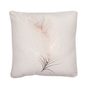 Díszpárna, rózsaszín tollas - PLUME DE CYGNE