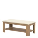 Dohányzóasztal, 66x102 cm, vanília-tölgy - ALBERTVILLE