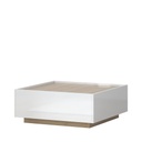 Dohányzóasztal, 2 fiókkal, fehér-bükkfa - OSLO