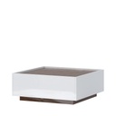 Dohányzóasztal, 2 fiókkal, fehér-diófa - OSLO