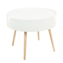 Dohányzóasztal levehető tetővel, fehér - LUNE