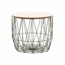 Dohányzóasztal tárolórésszel, fekete, 35 cm - OSIRIS