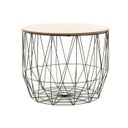 Dohányzóasztal tárolórésszel, fekete, 40 cm - OSIRIS