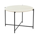 Dohányzóasztal, fekete vázzal, 62 cm, fa - MER DU NORD