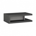 Dohányzóasztal, gumi kerekekkel, 106x68 cm, sötétszürke - BERIL