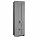 Egyajtós gardróbszekrény, 2 fiókkal, szürke - PROVENCE CHARME